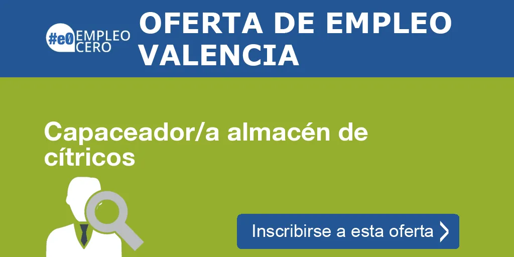 Capaceador/a almacén de cítricos