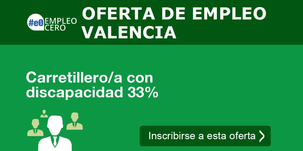 Carretillero/a con discapacidad 33% Carretillero/a con discapacidad 33%