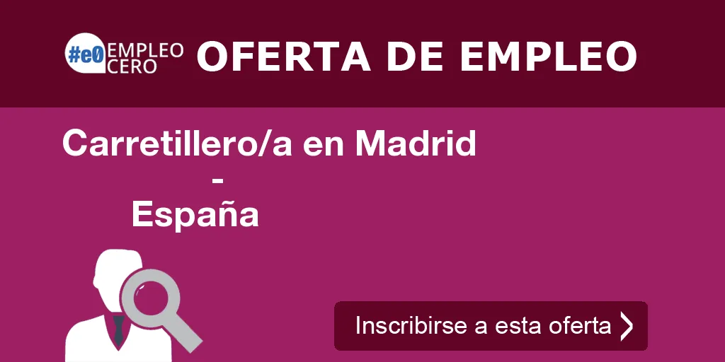 Carretillero/a en Madrid
-
España Carretillero/a en Madrid
-
España