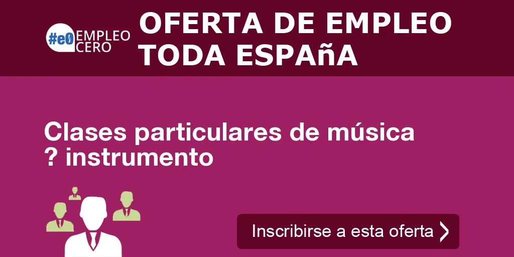 Clases particulares de música ? instrumento Clases particulares de música ? instrumento