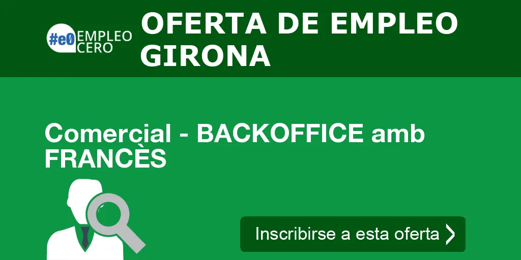 Comercial - BACKOFFICE amb FRANCÈS