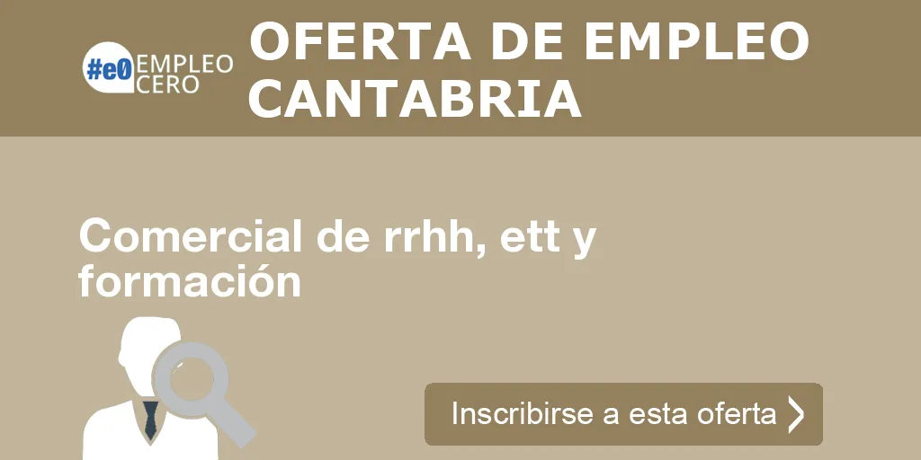 Comercial de rrhh, ett y formación Comercial de rrhh, ett y formación