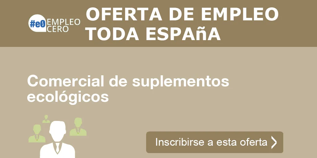 Comercial de suplementos ecológicos Comercial de suplementos ecológicos