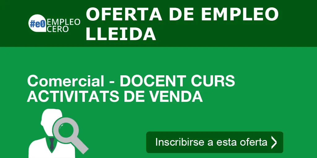 Comercial - DOCENT CURS ACTIVITATS DE VENDA Comercial - DOCENT CURS ACTIVITATS DE VENDA