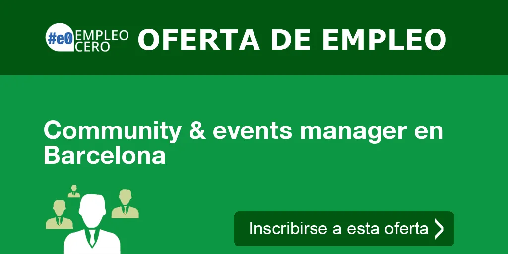 Community & events manager en Barcelona Community & events manager en Barcelona