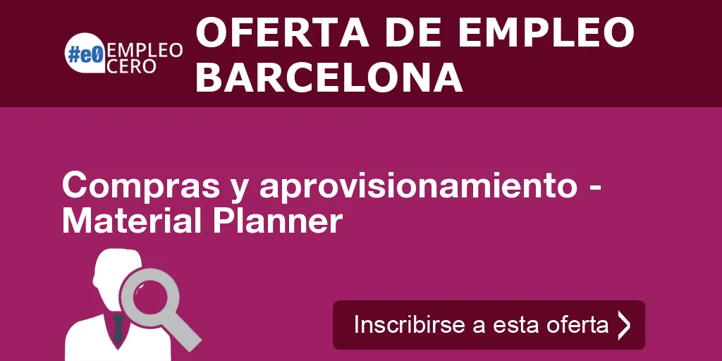 Compras y aprovisionamiento - Material Planner Compras y aprovisionamiento - Material Planner