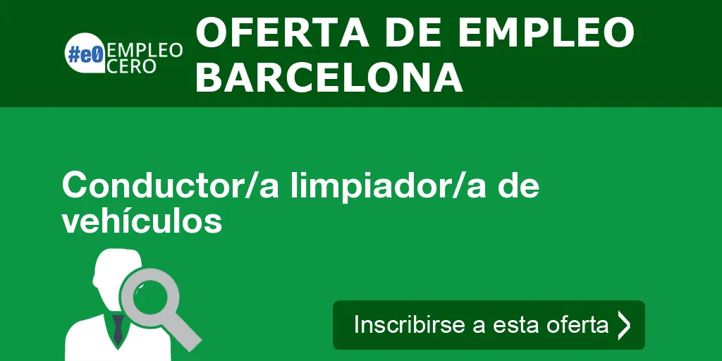 Conductor/a limpiador/a de vehículos Conductor/a limpiador/a de vehículos