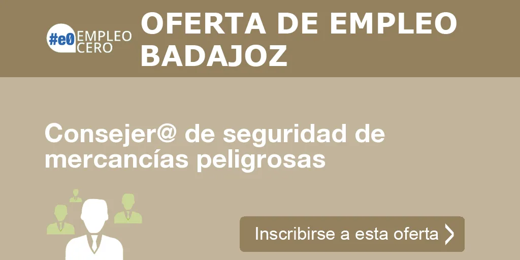 Consejer@ de seguridad de mercancías peligrosas