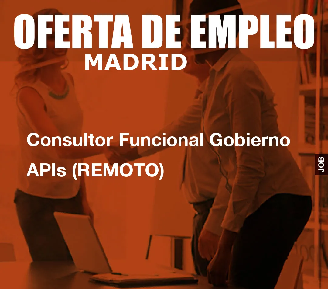 Consultor Funcional Gobierno APIs (REMOTO) Consultor Funcional Gobierno APIs (REMOTO)