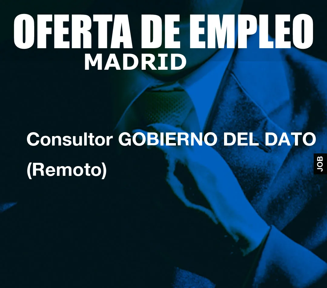 Consultor GOBIERNO DEL DATO (Remoto) Consultor GOBIERNO DEL DATO (Remoto)