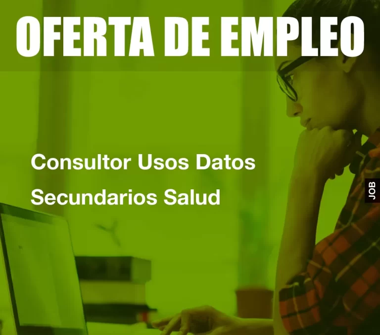 Consultor Usos Datos Secundarios Salud