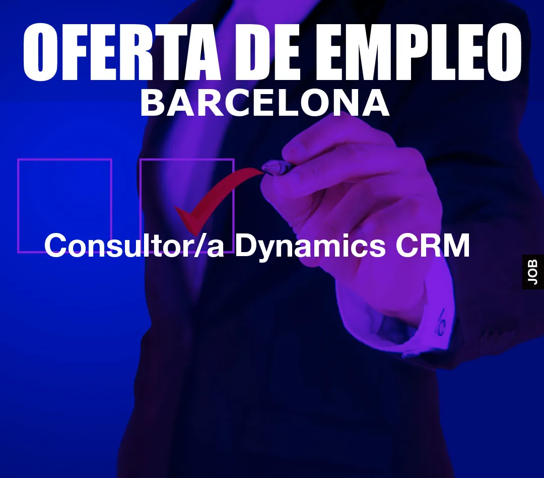 Consultor/a Dynamics CRM Consultor/a Dynamics CRM