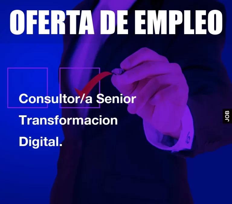 Consultor/a Senior Transformacion Digital.