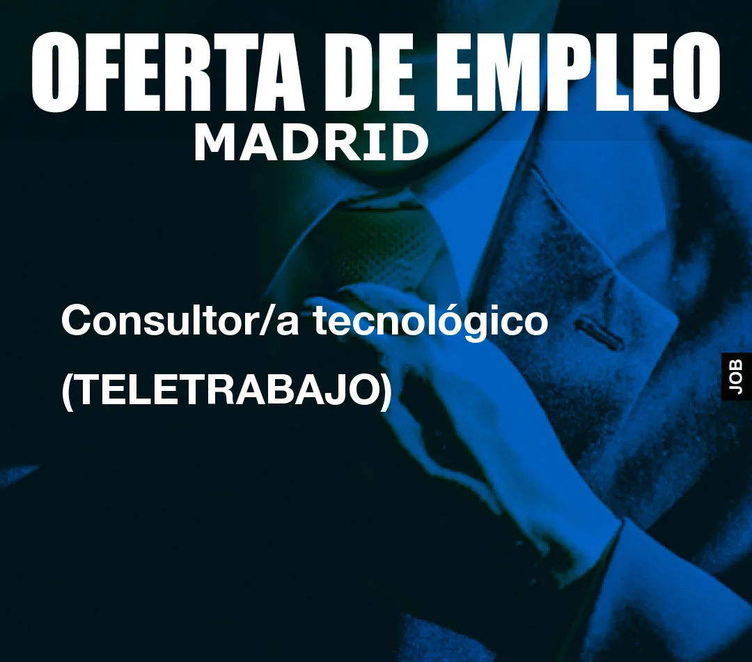 Consultor/a tecnológico (TELETRABAJO) Consultor/a tecnológico (TELETRABAJO)