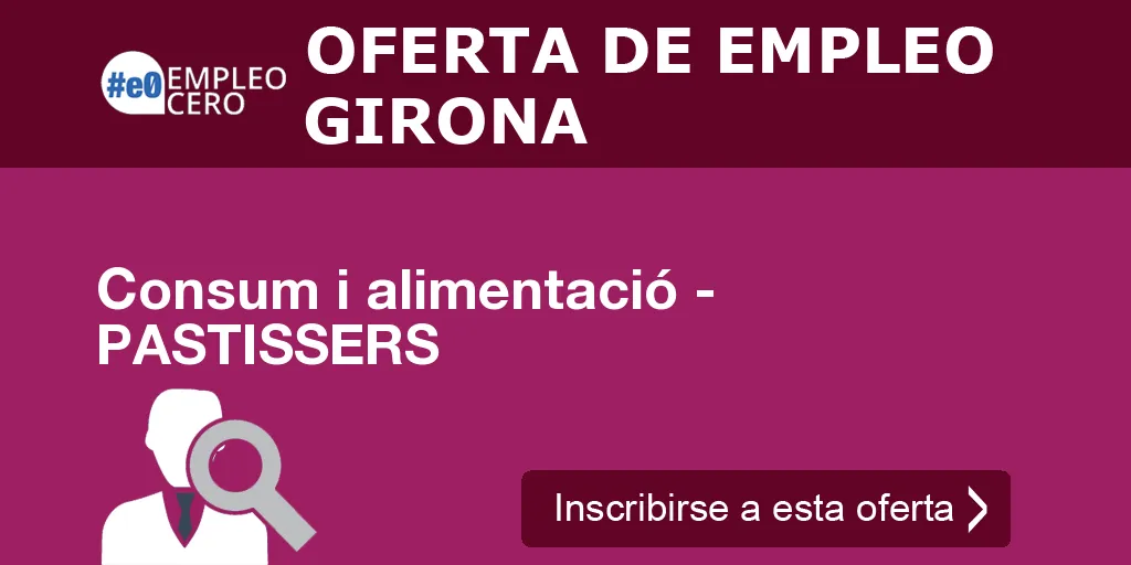 Consum i alimentació - PASTISSERS Consum i alimentació - PASTISSERS
