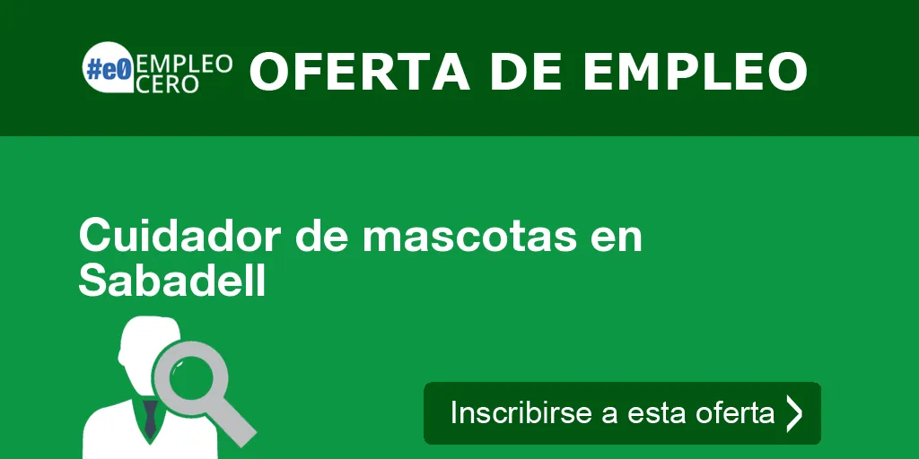 Cuidador de mascotas en Sabadell