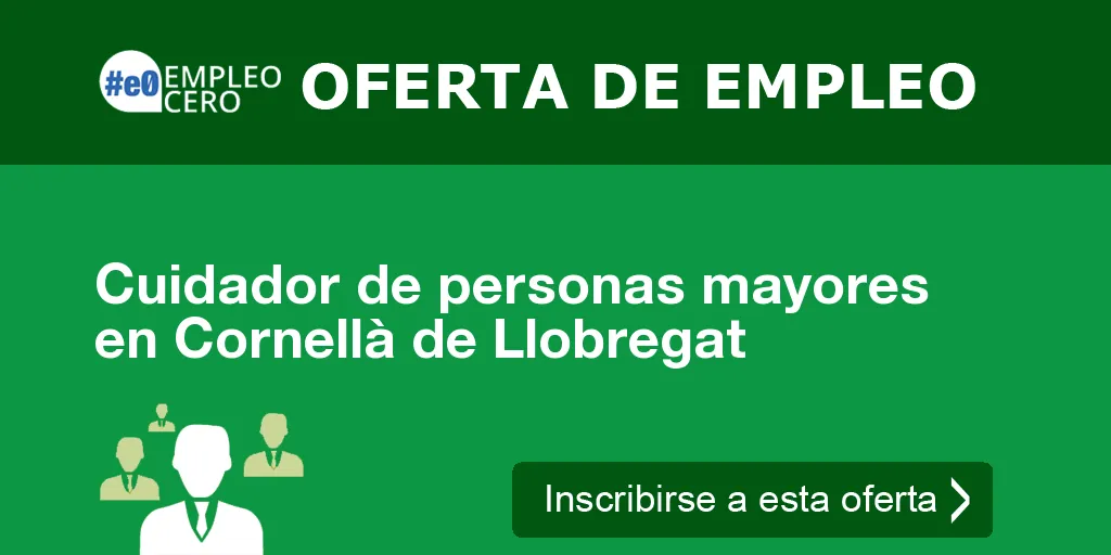 Cuidador de personas mayores en Cornellà de Llobregat Cuidador de personas mayores en Cornellà de Llobregat