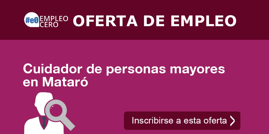 Cuidador de personas mayores en Mataró Cuidador de personas mayores en Mataró