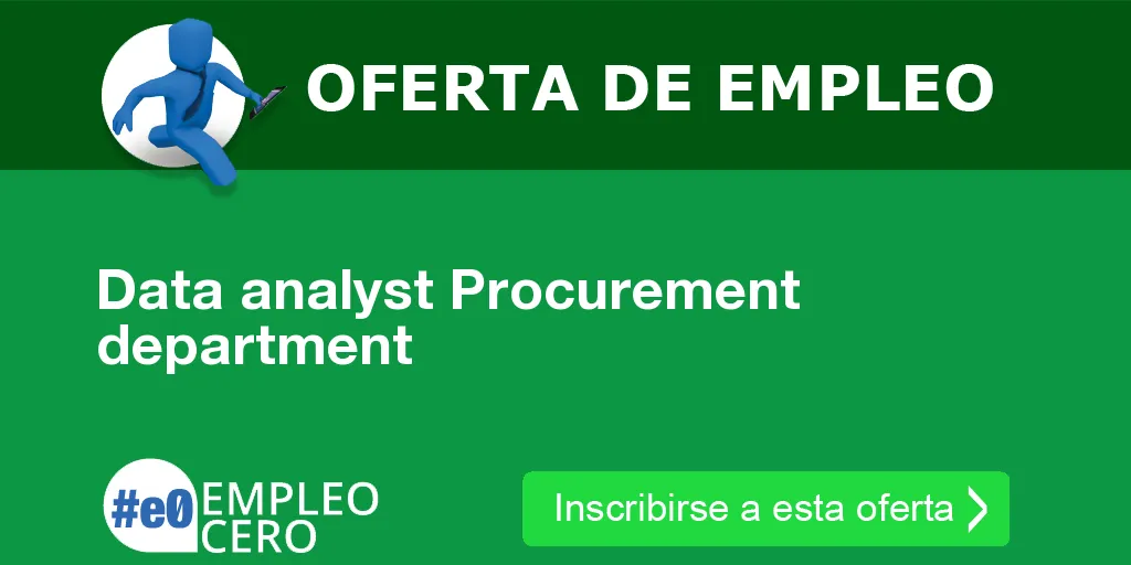 Data analyst Procurement department