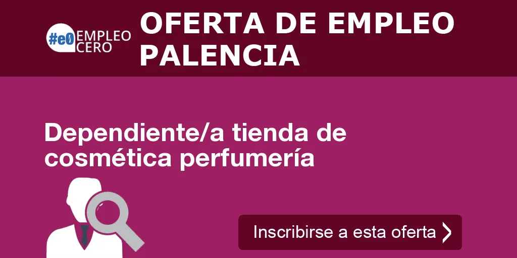 Dependiente/a tienda de cosmética perfumería