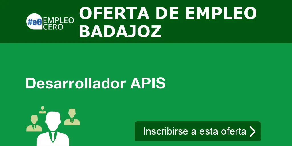 Desarrollador APIS Desarrollador APIS