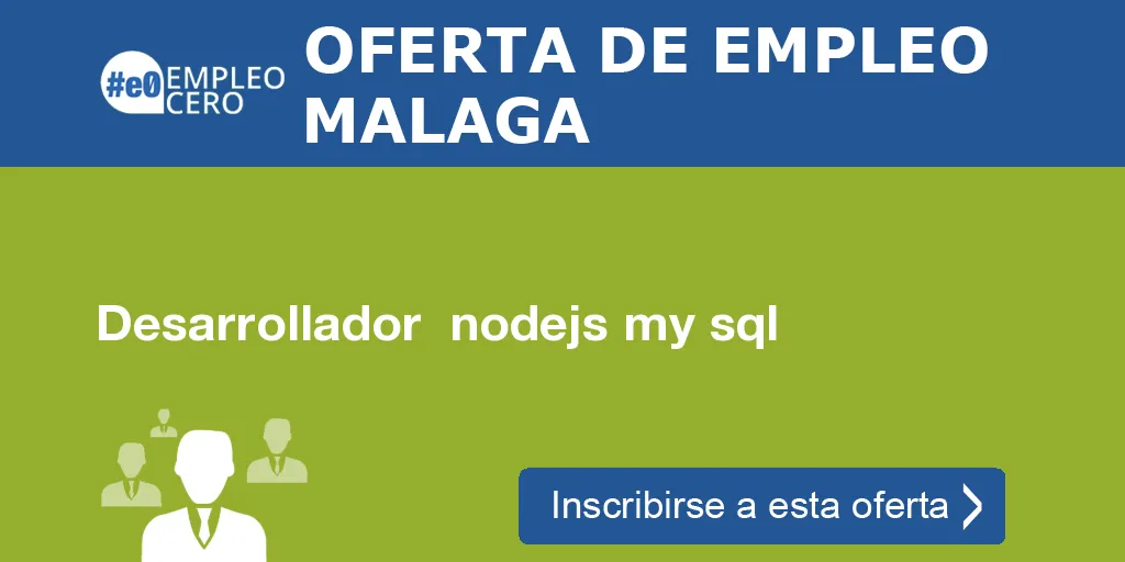 Desarrollador nodejs my sql Desarrollador nodejs my sql