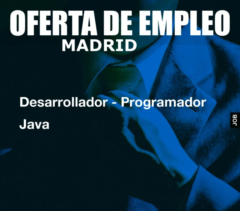 Desarrollador – Programador Java