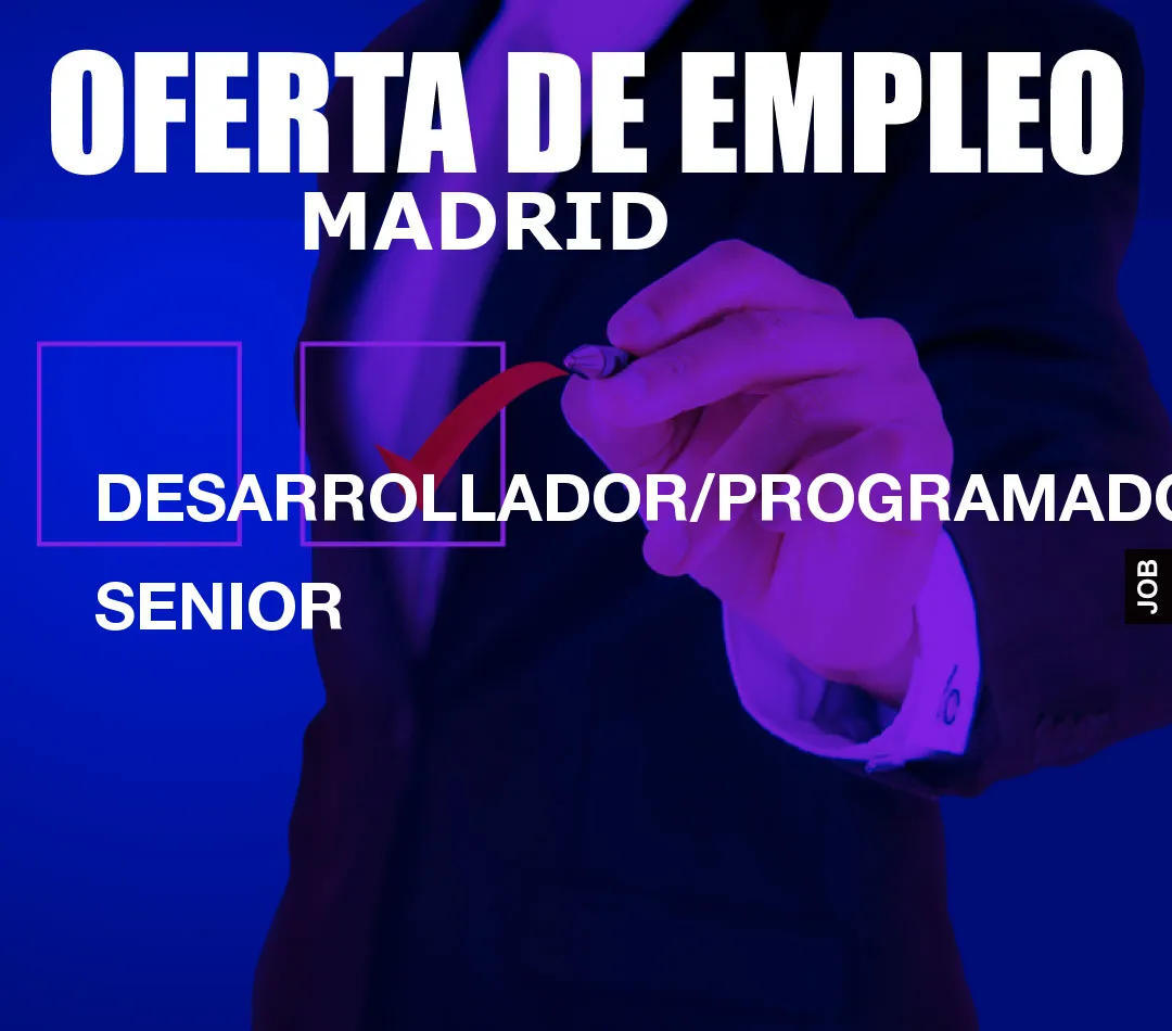 DESARROLLADOR/PROGRAMADOR SENIOR