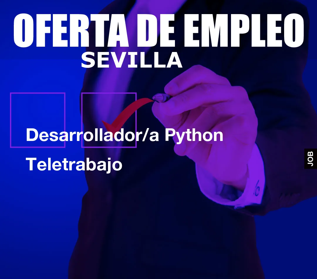 Desarrollador/a Python Teletrabajo