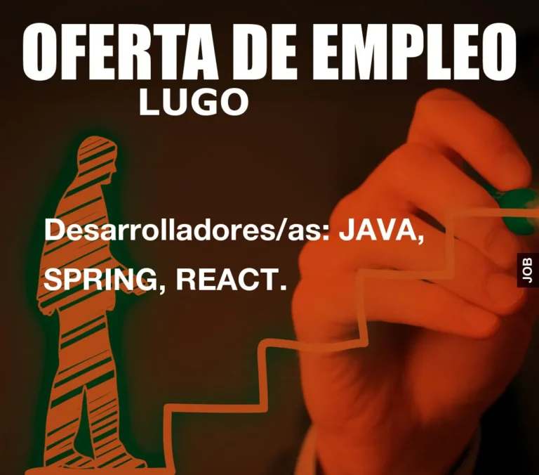 Desarrolladores/as: JAVA, SPRING, REACT.
