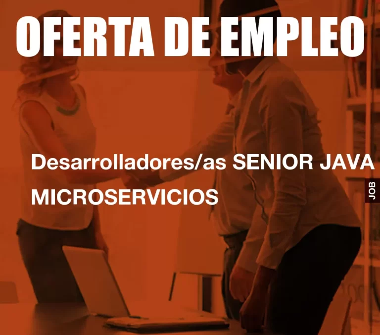 Desarrolladores/as SENIOR JAVA MICROSERVICIOS