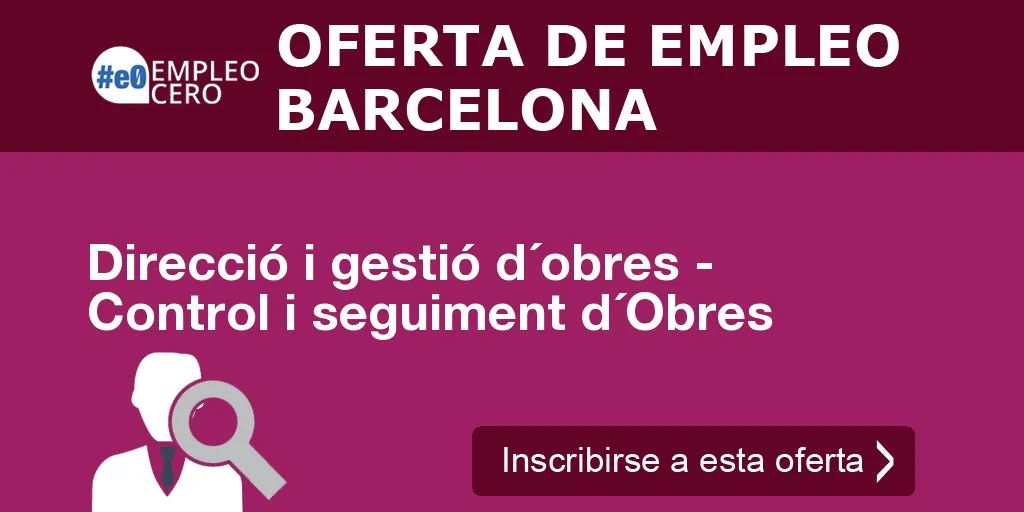Direcció i gestió d´obres - Control i seguiment d´Obres Direcció i gestió d´obres - Control i seguiment d´Obres
