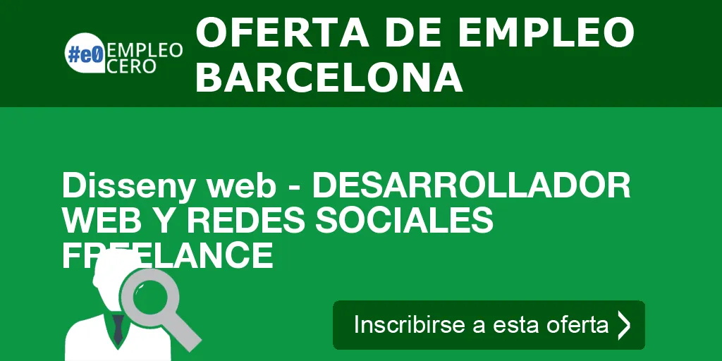 Disseny web - DESARROLLADOR WEB Y REDES SOCIALES FREELANCE
