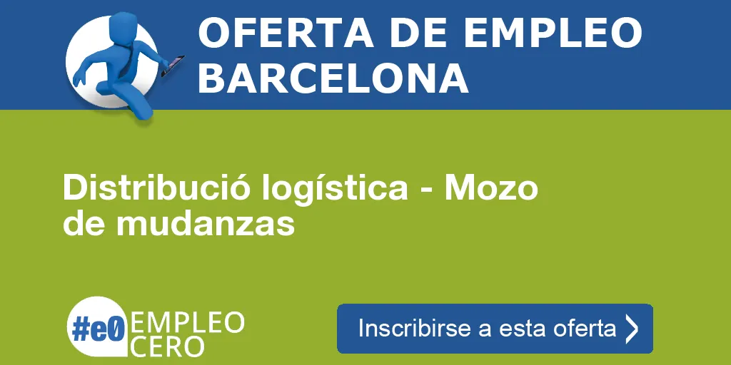 Distribució logística - Mozo de mudanzas Distribució logística - Mozo de mudanzas