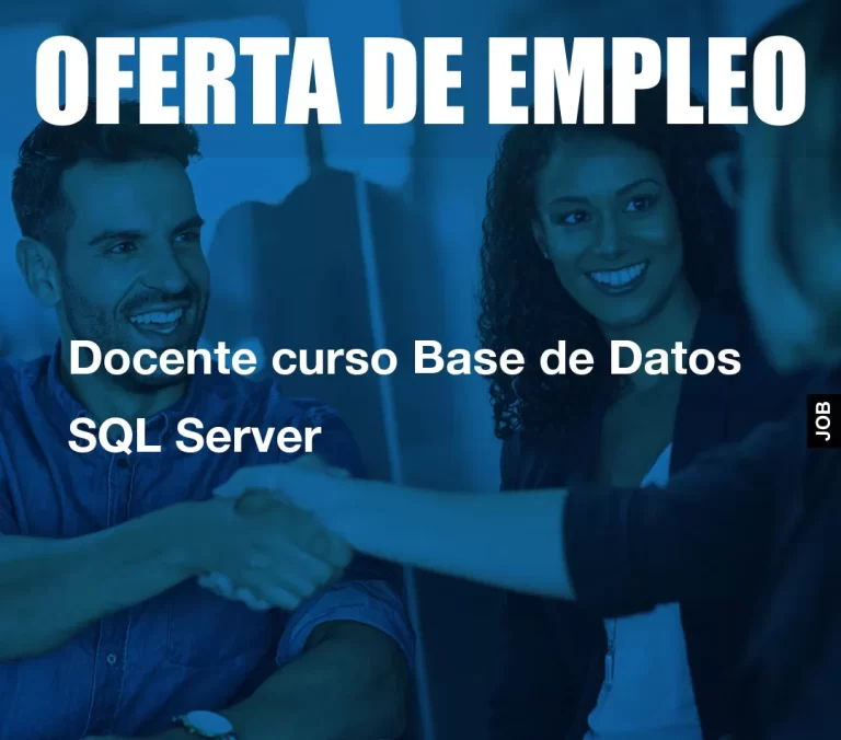 Docente curso Base de Datos SQL Server
