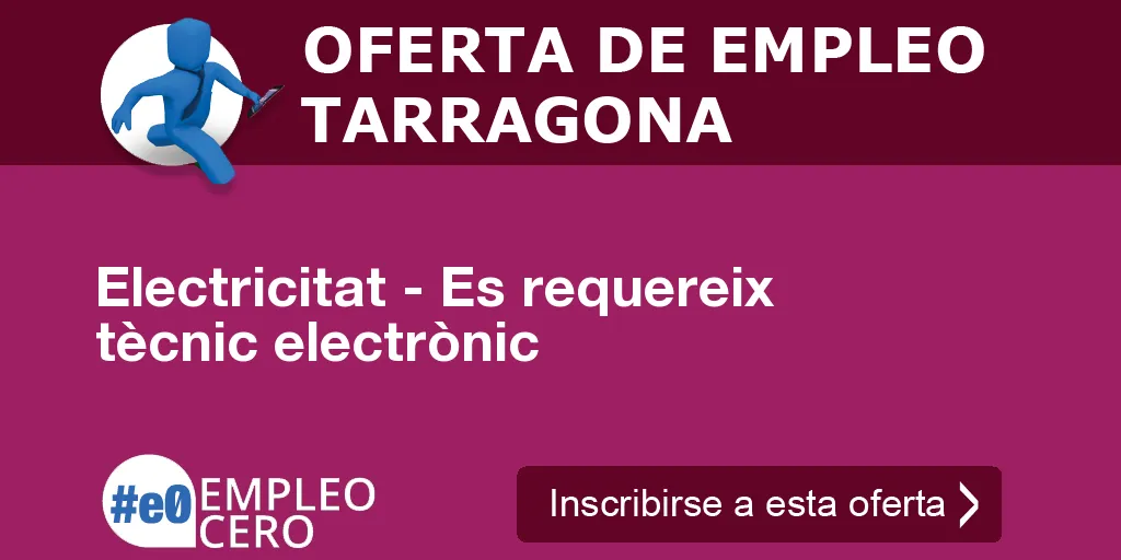 Electricitat - Es requereix tècnic electrònic
