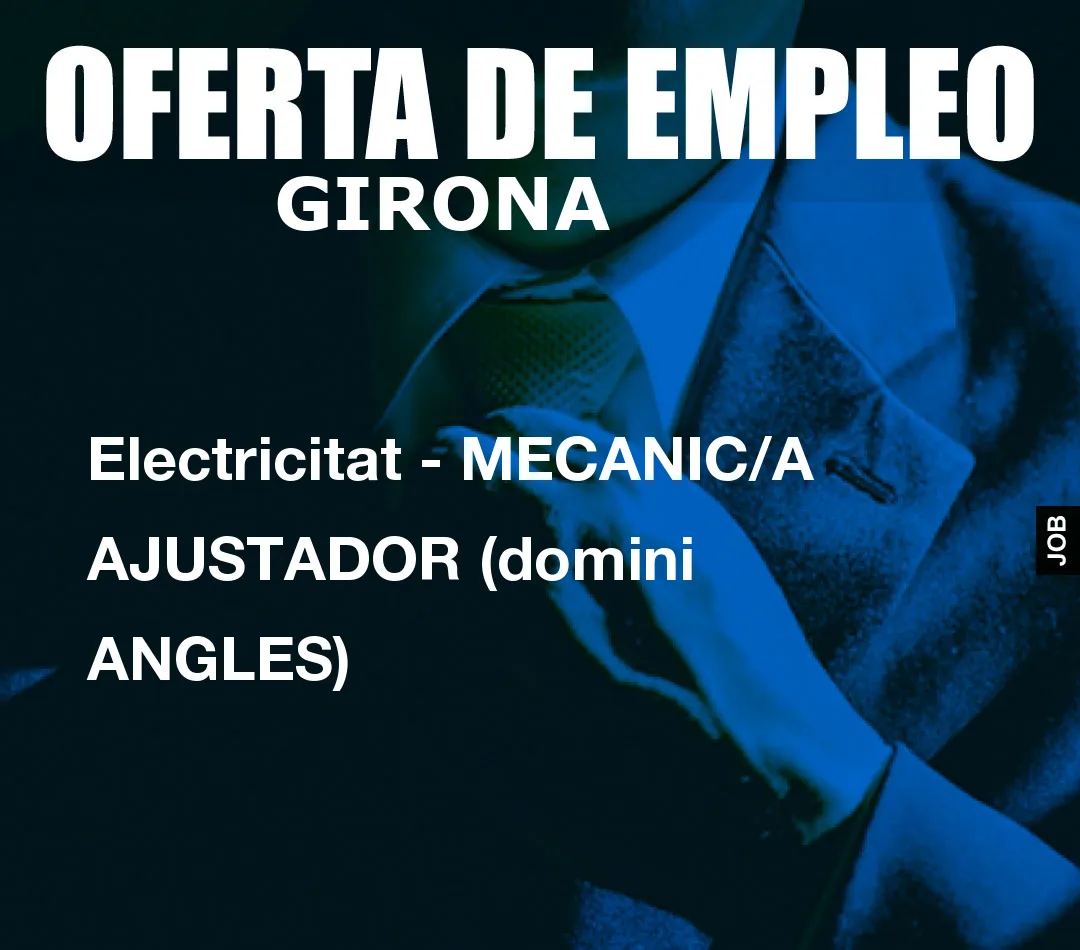 Electricitat – MECANIC/A AJUSTADOR (domini ANGLES)