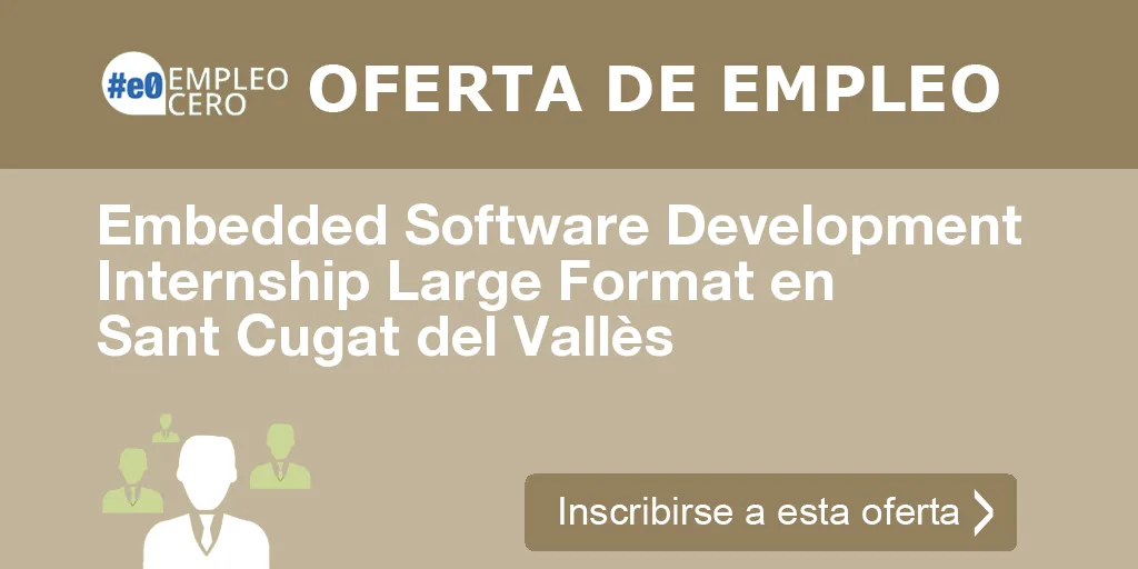 Embedded Software Development Internship Large Format en Sant Cugat del Vallès
