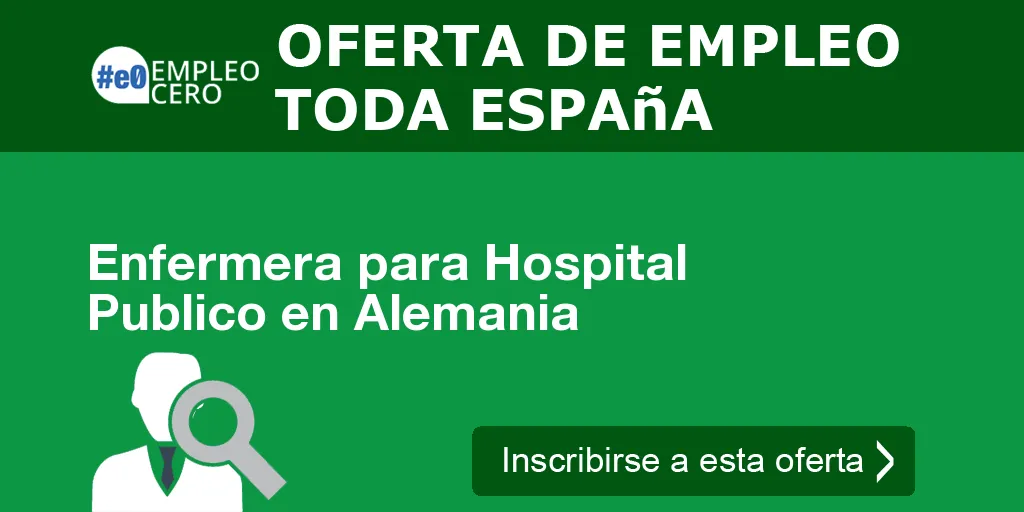 Enfermera para Hospital Publico en Alemania Enfermera para Hospital Publico en Alemania