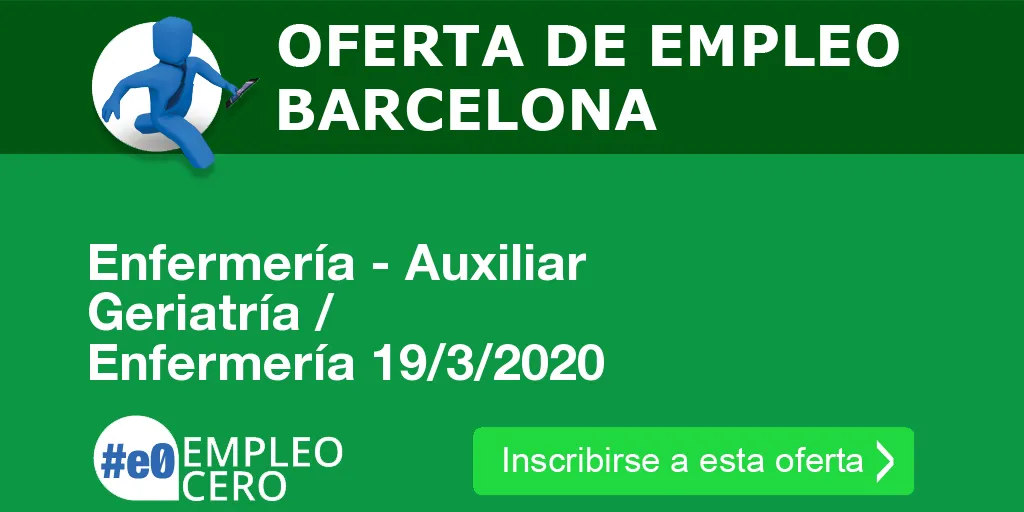 Enfermería - Auxiliar Geriatría / Enfermería 19/3/2020