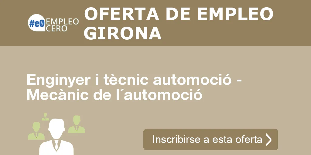 Enginyer i tècnic automoció - Mecànic de l´automoció Enginyer i tècnic automoció - Mecànic de l´automoció