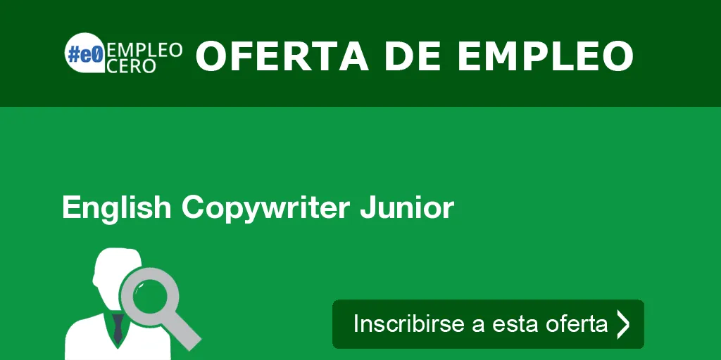 English Copywriter Junior English Copywriter Junior