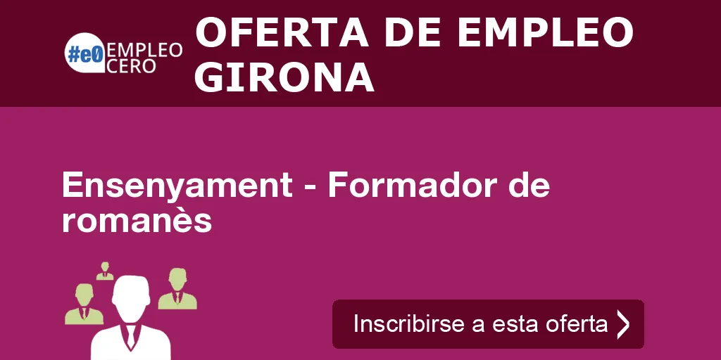 Ensenyament - Formador de romanès