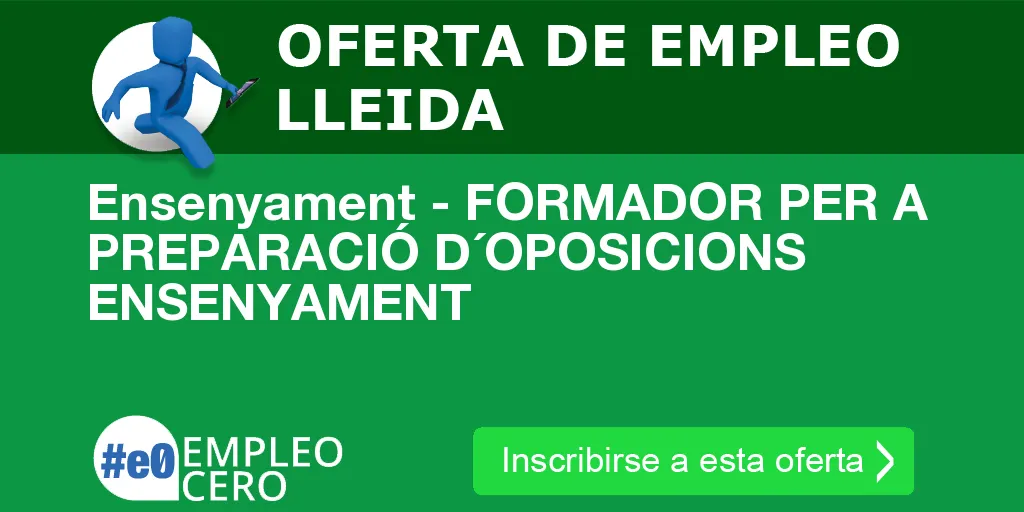 Ensenyament - FORMADOR PER A PREPARACIÓ D´OPOSICIONS ENSENYAMENT Ensenyament - FORMADOR PER A PREPARACIÓ D´OPOSICIONS ENSENYAMENT
