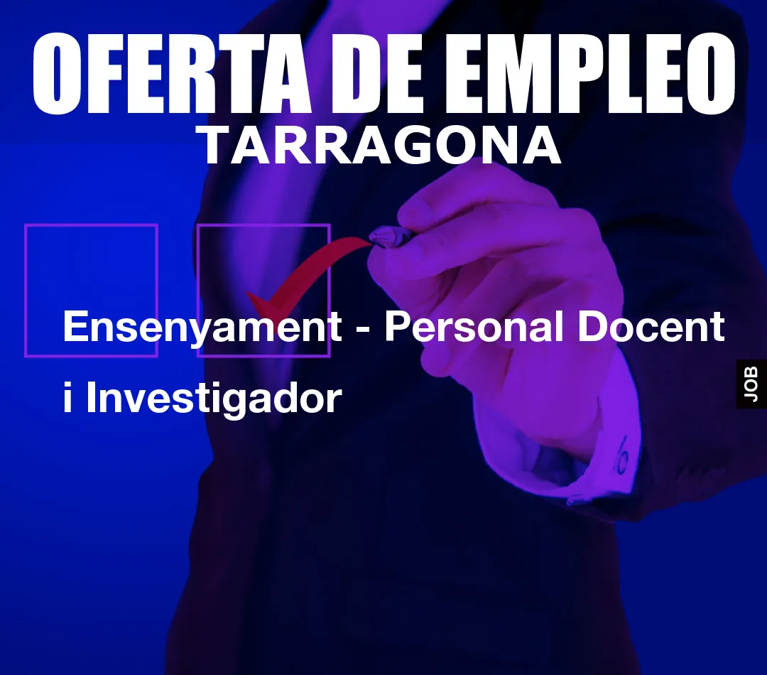 Ensenyament – Personal Docent i Investigador
