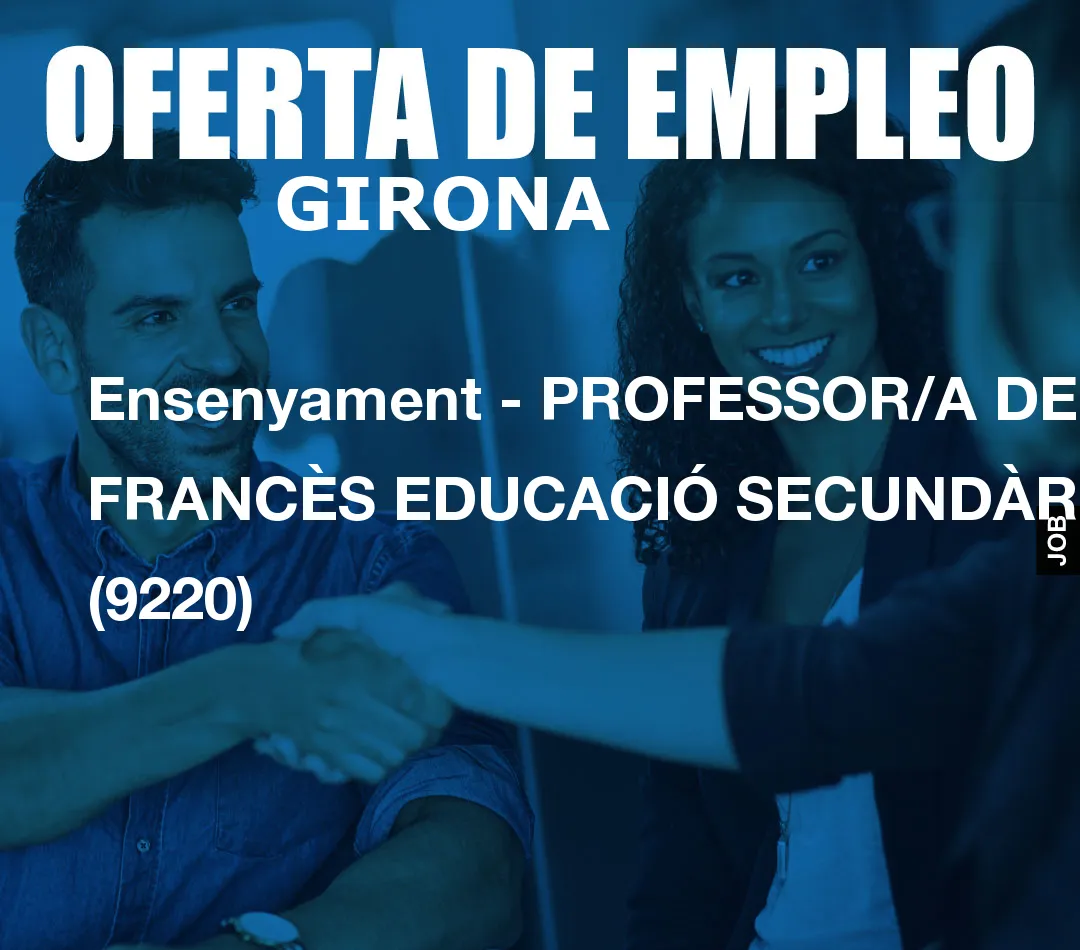 Ensenyament – PROFESSOR/A DE FRANC