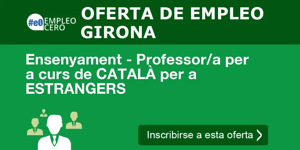 Ensenyament - Professor/a per a curs de CATALÀ per a ESTRANGERS