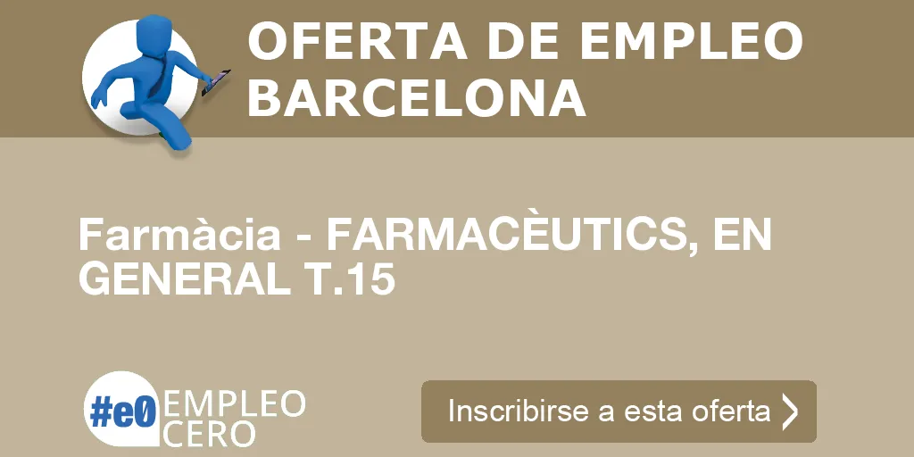Farmàcia - FARMACÈUTICS, EN GENERAL T.15 Farmàcia - FARMACÈUTICS, EN GENERAL T.15