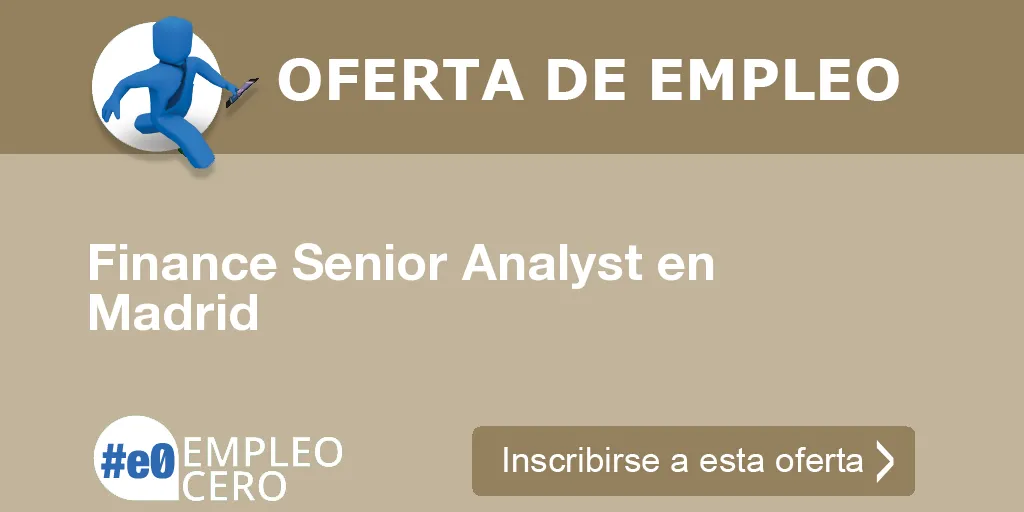 Finance Senior Analyst en Madrid