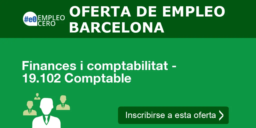Finances i comptabilitat - 19.102 Comptable Finances i comptabilitat - 19.102 Comptable